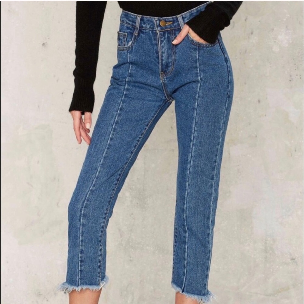 Nasty Gal Raw Edge Jeans